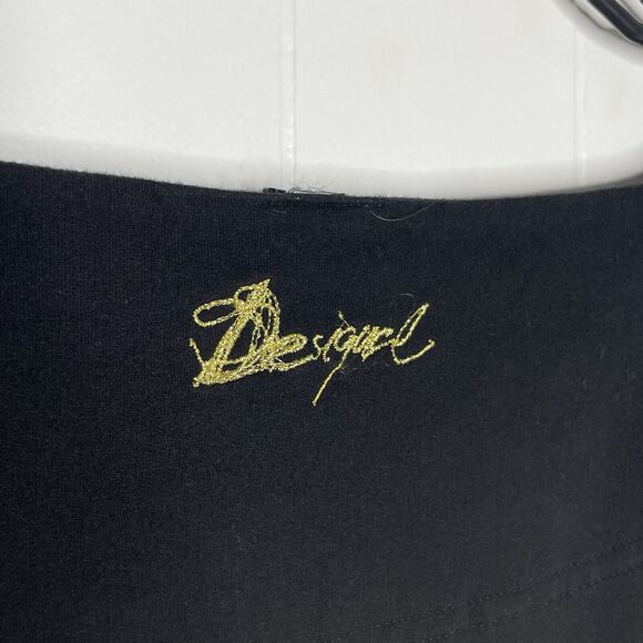 Desigual Bodycon Mini Dress S Long Sleeve Graphic Y2K Artsy Boho Streetwear - Picture 7 of 10